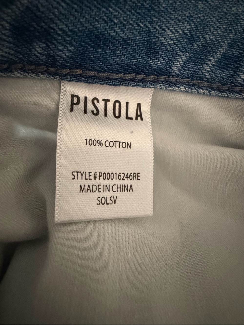 Pistola Wide Leg Women's Jeans - Light Blue Distressed - Picture 3 of 5